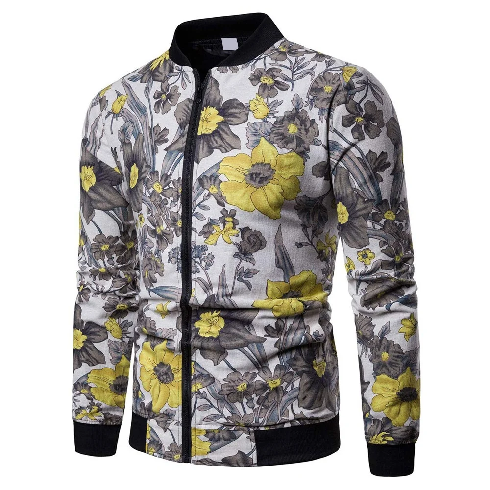 
Latest Fashion Cotton Casual Outwear bomber Jacket / printed fabric bomber jacket ribbed cuff 