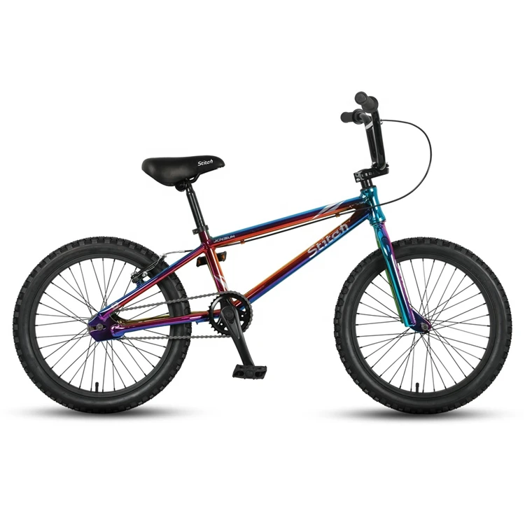 
JOYSUN custom plating color oilslick stunt bmx chromoly bike bicycle,bicicleta bmx bike 20 inch freestyle bicycle 