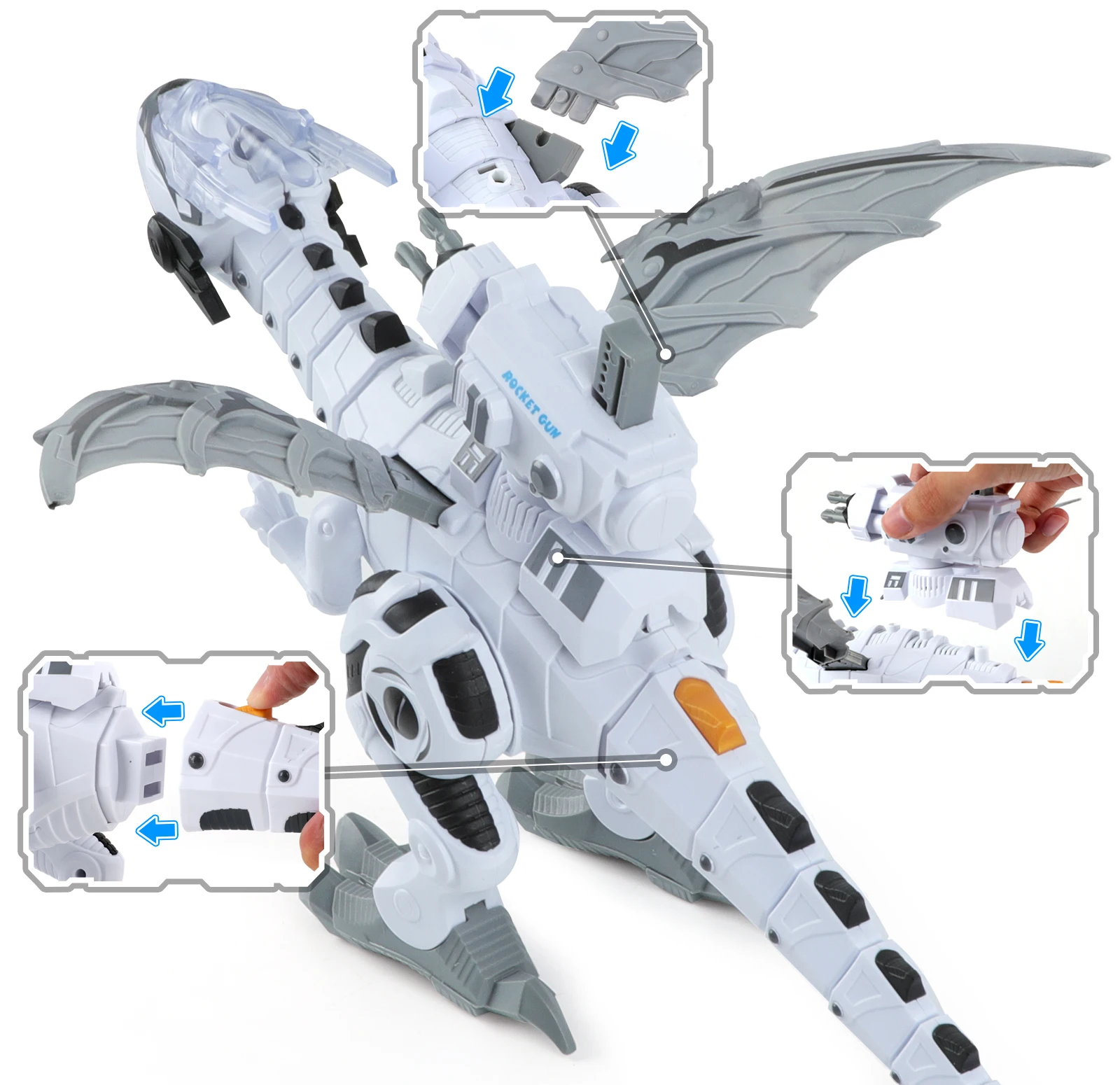 Electric Walking Dinosaur Robot Toy Water Spray Fire Breathing Alive Dinosaur with LED Eyes Realistic Sound Bullets Shooting