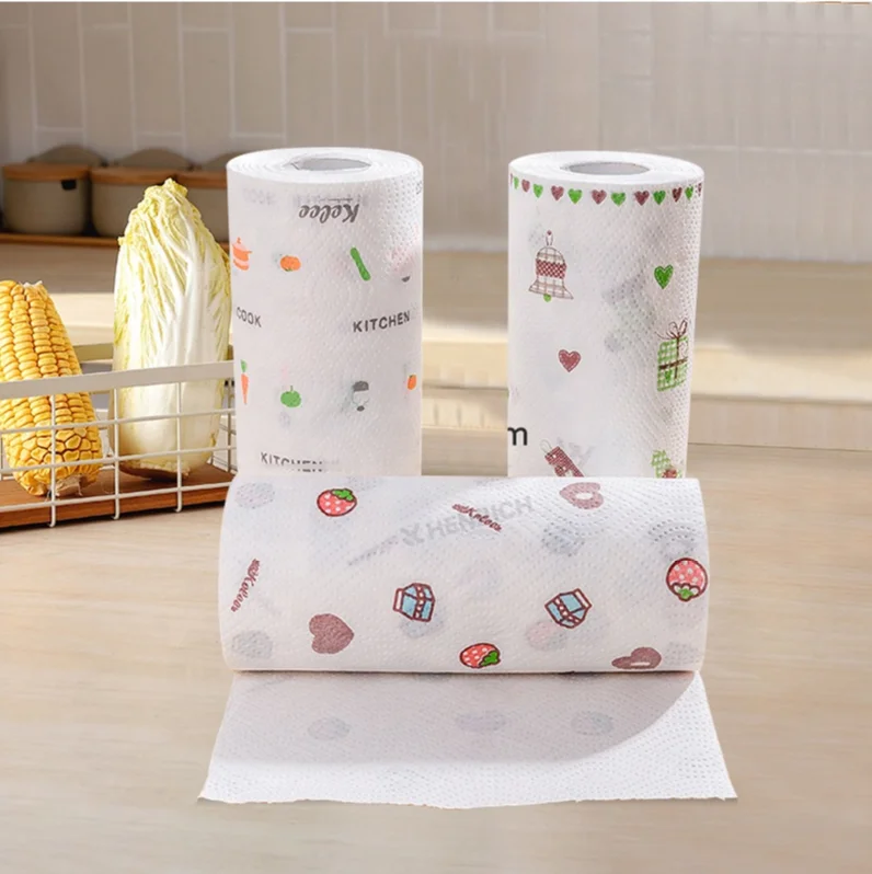 Manufacturer Bamboo Fiber Reusable Kitchen Paper Towels Roll With Competitive Price Kitchen Paper