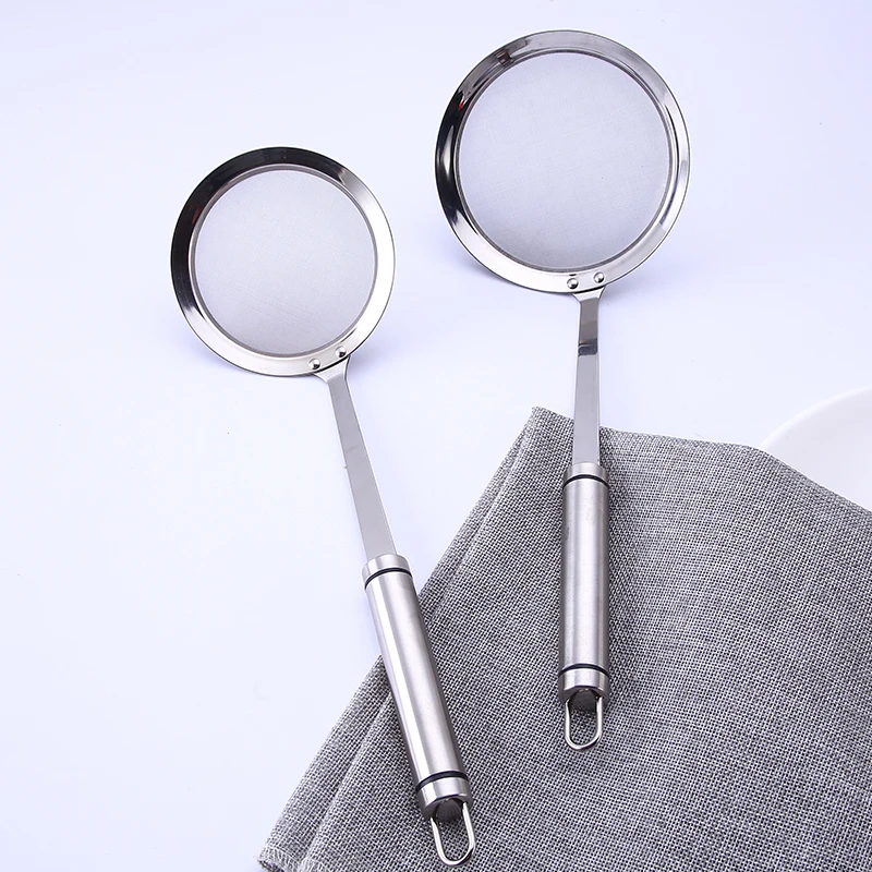 
 Stainless Steel Fat Skimmer Spoon Fine Mesh Food Strainer for Grease And Foam  