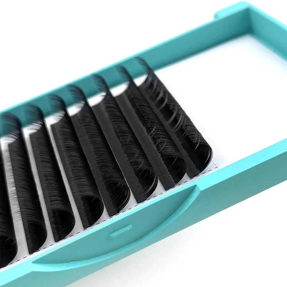 Wholesale Matte Black 0.03 0.05 0.07 Cashmere Auto Blooming Lashes Extension Soft Self Fanning Eyelashes Handmade