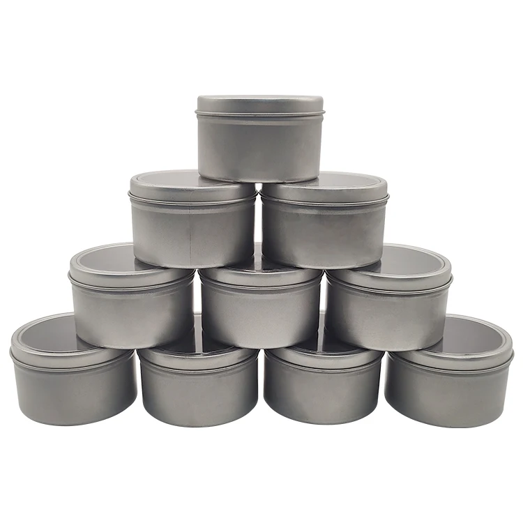 2oz 4oz 6oz 8oz 10oz 16oz Tin Cans For Candles With Lid Factory Custom Logo Tin Box Matte Black Containers Metal Candle Tins