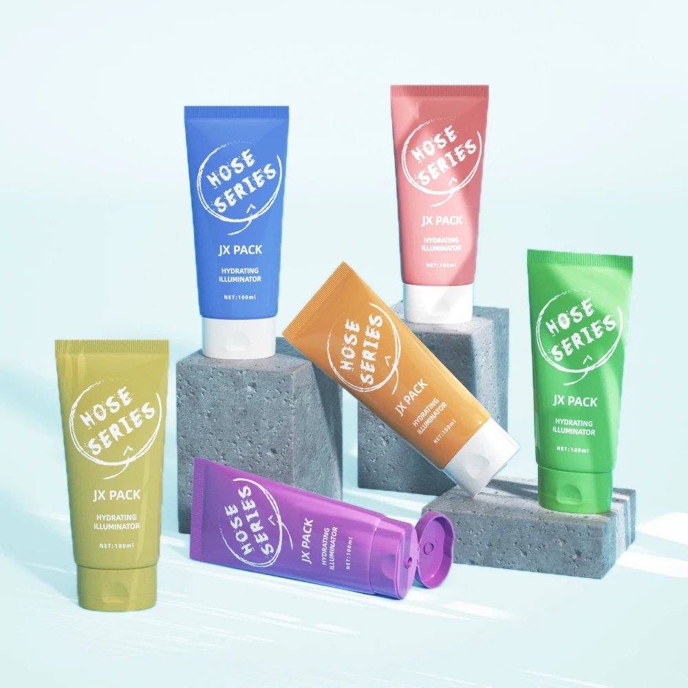 Private label 20ml 30ml 50ml pink blue sun hand cream lotion squeeze tubes packaging plastic empty cosmetic soft tube