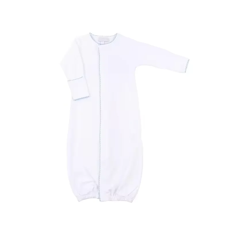 100% Combed Cotton White Newborn Baby Clothes  Picot Trim Infant Baby Footie Romper Matching Hat Blanket Bib Sleeper Set 2025