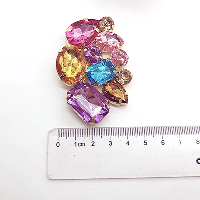 wholesale shoe flower metal alloy mix color rhinestone  shoe clip  shoe accessories for women