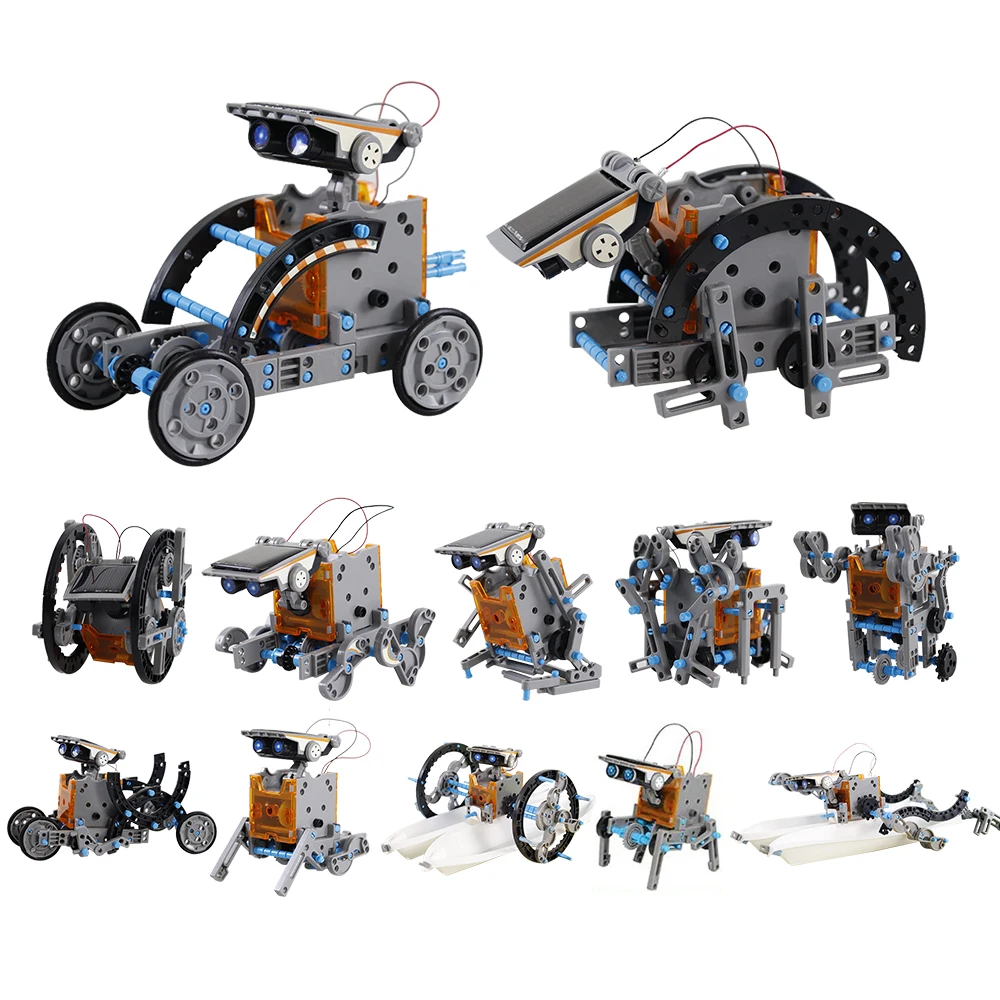 Kids STEM 12-in-1 Education Solar Robot Toys DIY Building Science Experiment Kit for Kids ,Solar Powered by The Sun