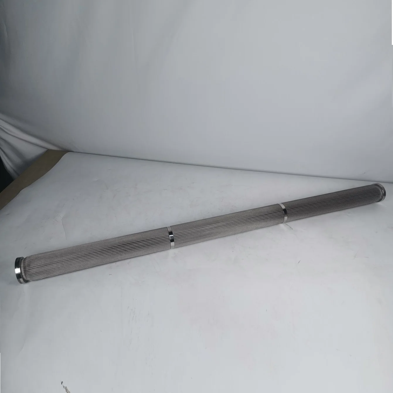 0.2 5 10 Micron  Stainless Steel Titanium Metal High Flow Pleated Oil Filter Cartridge