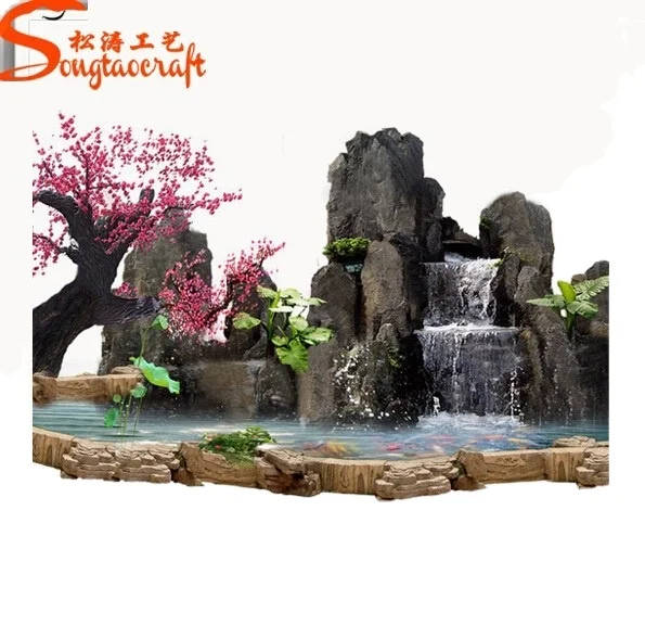 Искусственное стекло, украшение для дома, водопад, искусственная скала, водопад