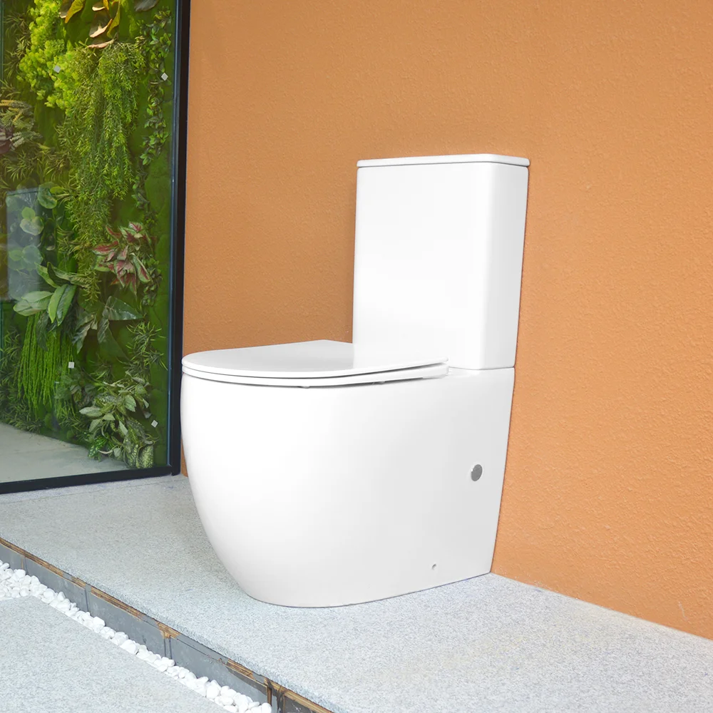 Mono-flush Rimless Design Ceramic Sanitaryware whirlpool Toilet WC Bathroom Watermark Wall Mounted Toilet two piece toilet