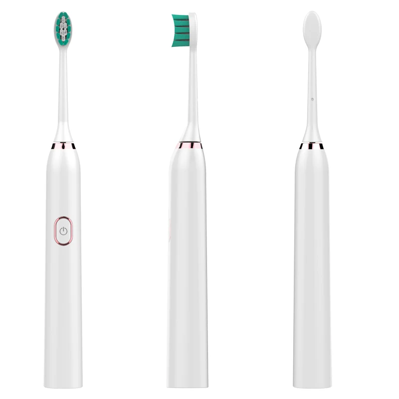White color electric toothbrush with  CE FCC certificate IPX7  China whole sale OEM Customized logo package