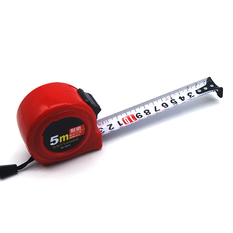 Custom Logo Tape Measures Carpentry Measuring Tool Red Thickened White Blade Strap Meter Tape Measure