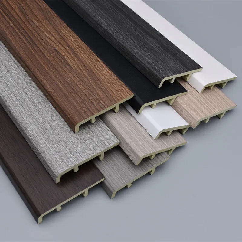 Factory Price Customized Wood pvc Surface Interior Color Skirting Board Baseboard Mouldings