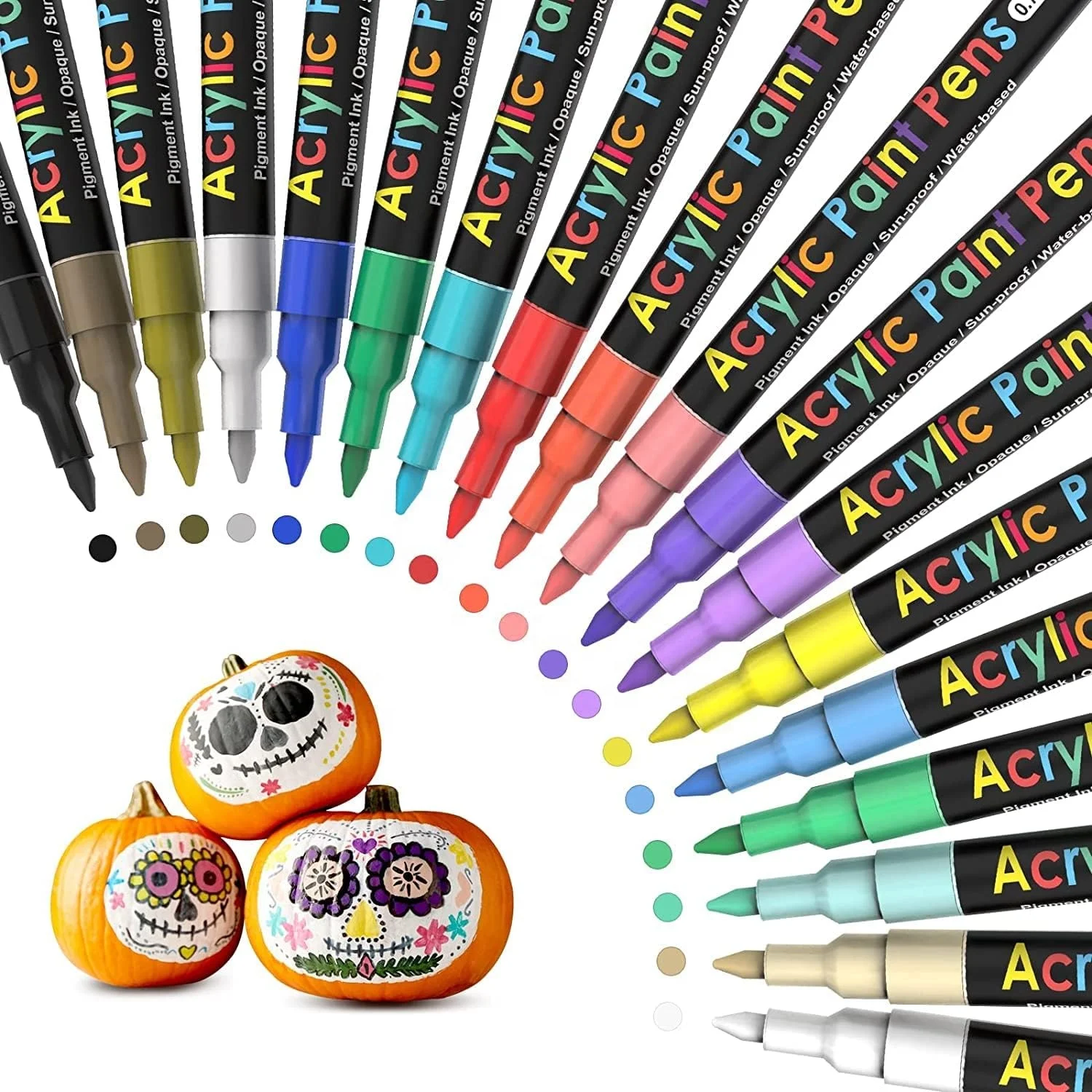 Acrylic Paint Pen Crayon Style Paint Marker Glass Wood Ceramic Fabric Rock for Painting