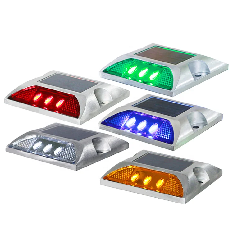 Hot sales IP68 waterproof aluminum cat eye reflective Led flashing raised pavement road stud marker light Solar Road stud
