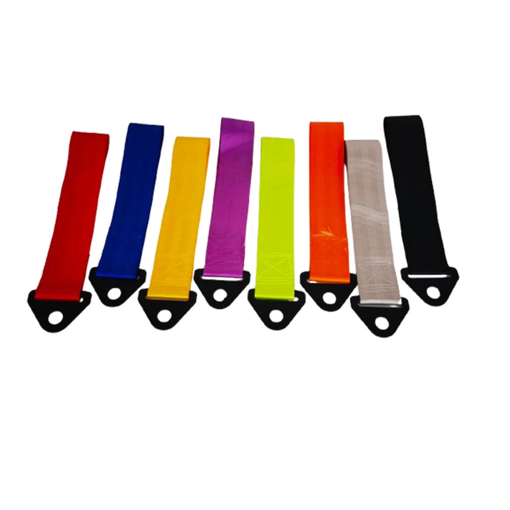 High Strength Universal Cars Set Belt Nylon Strap JDM Bumper Trailer Tow Eye Strap Towing belt Ropes Hook