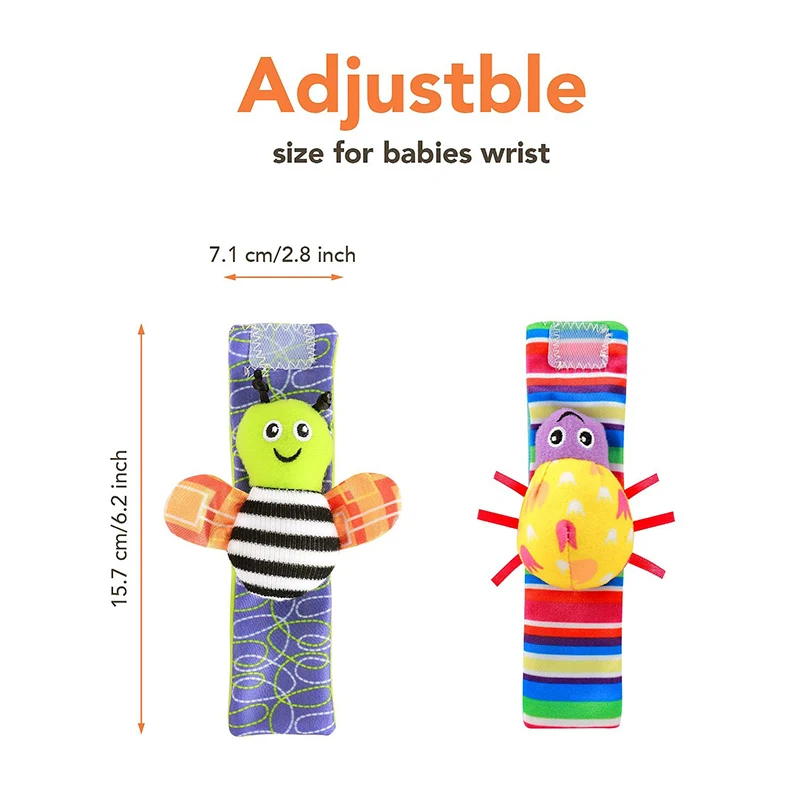 High Quality Sensory Development Custom New Toy Wrist Rattles And Foot Finders For Toddler Kids Baby Infant Rattle Socks Toys