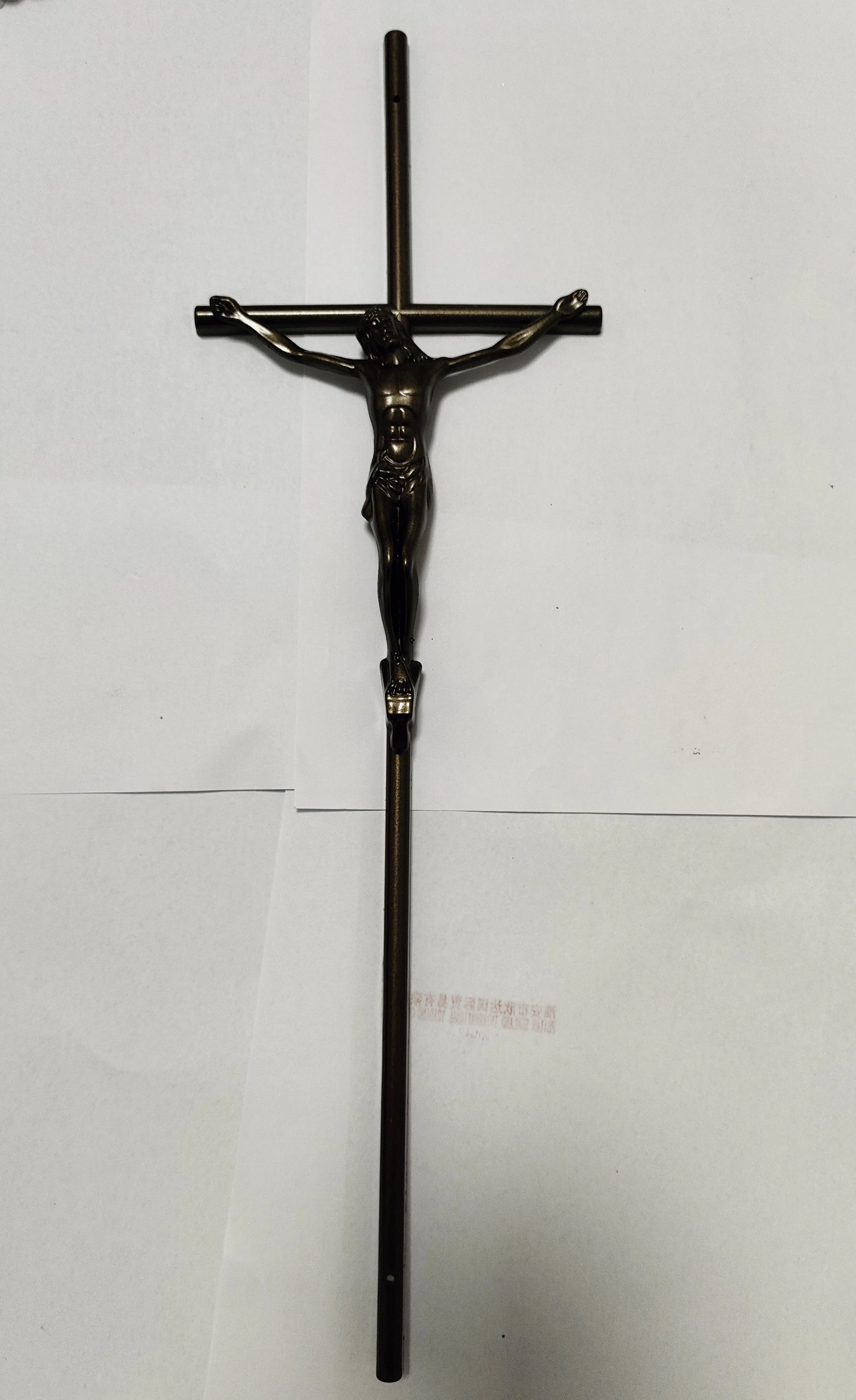 2024 Funeral Coffin Casket Supplier Accessories Spray painted Christ Jesus Coffin Cross and Crucifix