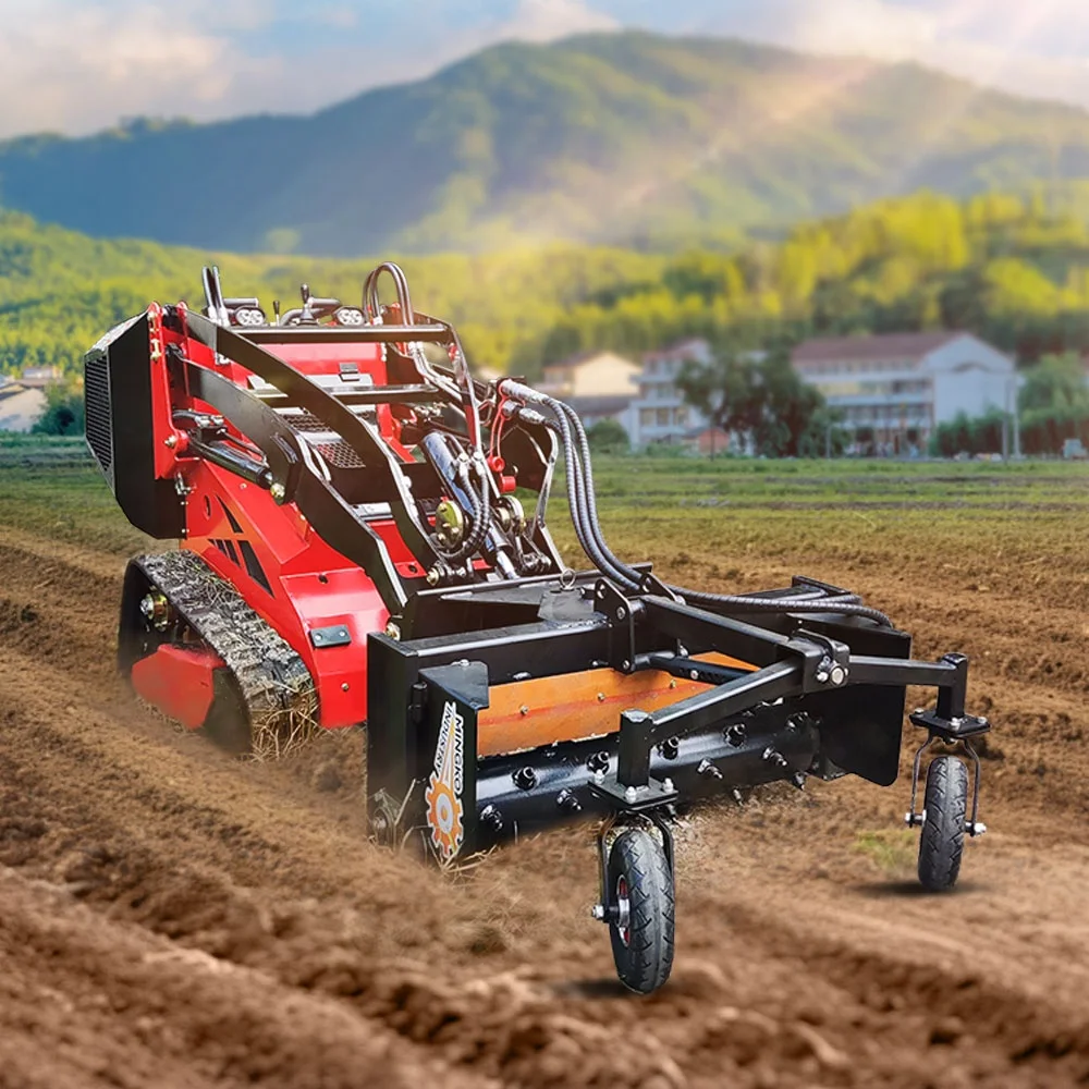 Mini Skid Steer  Attachment Soil Conditioner High Flow Fittings for Agriculture