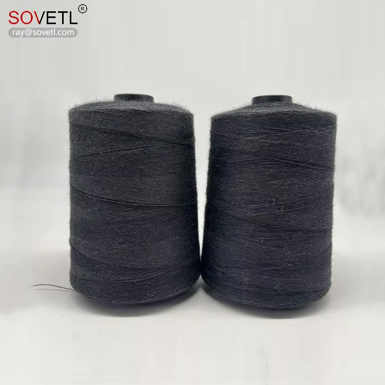 Black Meta aramid yarn 1313 colorful 20s2 20s3 30s2 30s3 high temperature durability spun aramid yarn