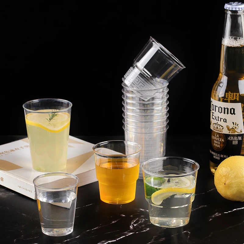 Vasos De Plstico Desechables 9oz Pp Disposable Flight Airline Cup Hard Plastic Wine Cup