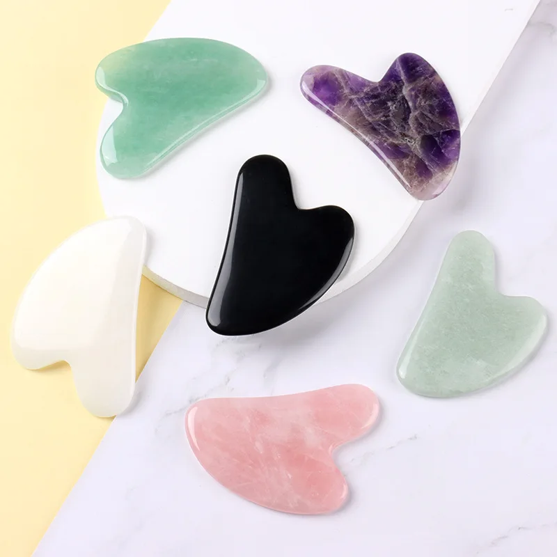 Инструменты для ухода за кожей лица Gua sha массажер из розового кварца глаз шеи тела косметический