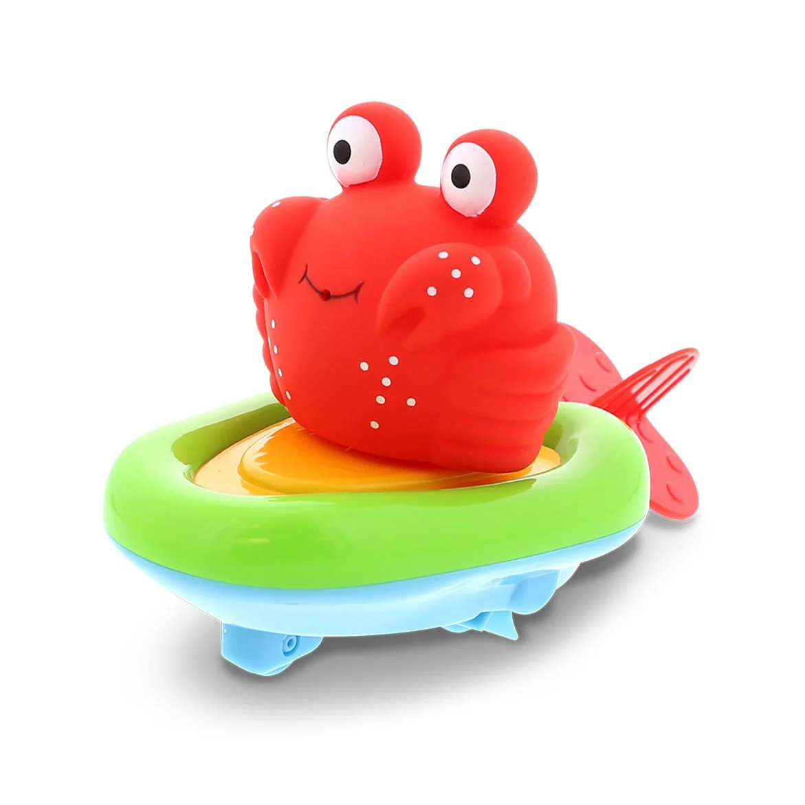 Hot Sale Cute Cartoon Animal Crab Bath Toys With Customized Logo Pull String Rubber Bathtub Toy
