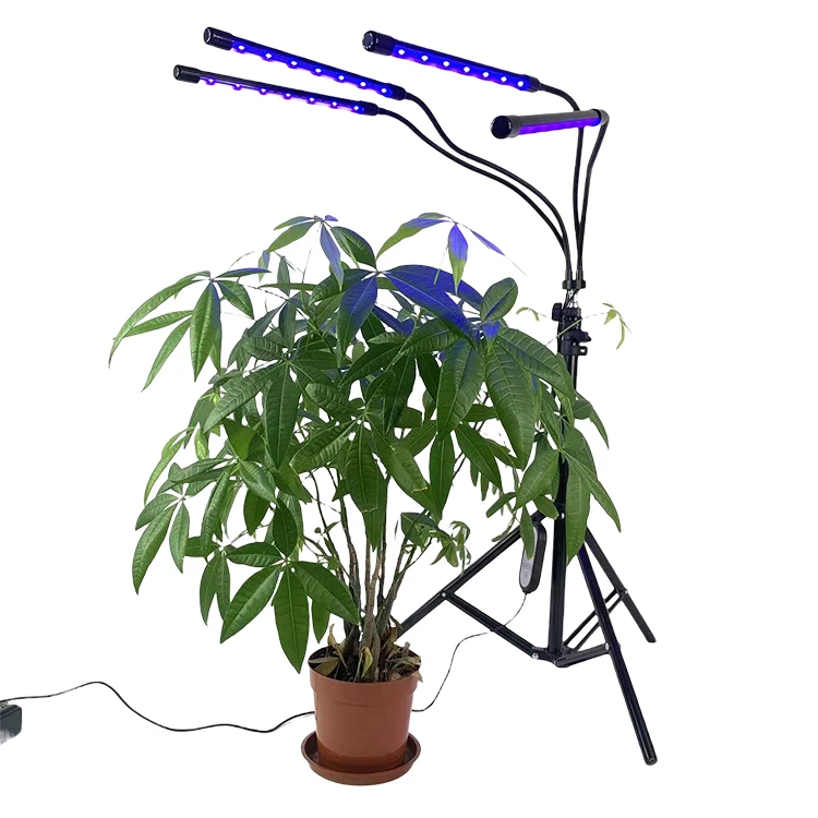 Three Color Adjustable Smart Indoor Plant Growth Light Four Tube LED Grow Light
