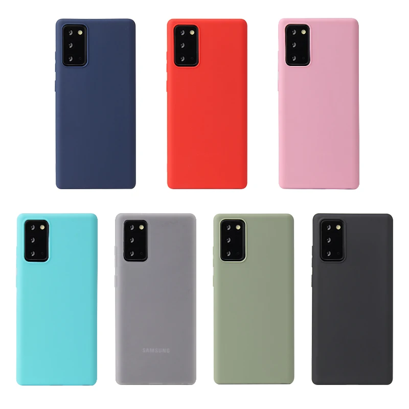 Cheap Solid Color Phone Cover Note 8 9 20 Matte TPU Silicone Case for Galaxy S20 S21 Ultra for Samsung S10e Phone Case