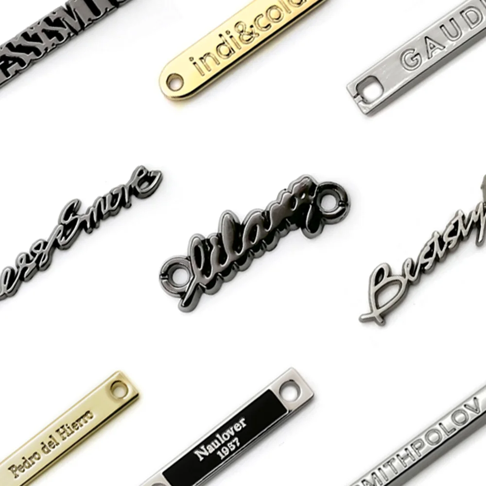 Factory Labels Metal Accessories Metal Label Garment Accessories Custom Metal Clothing Logos Labels Tag