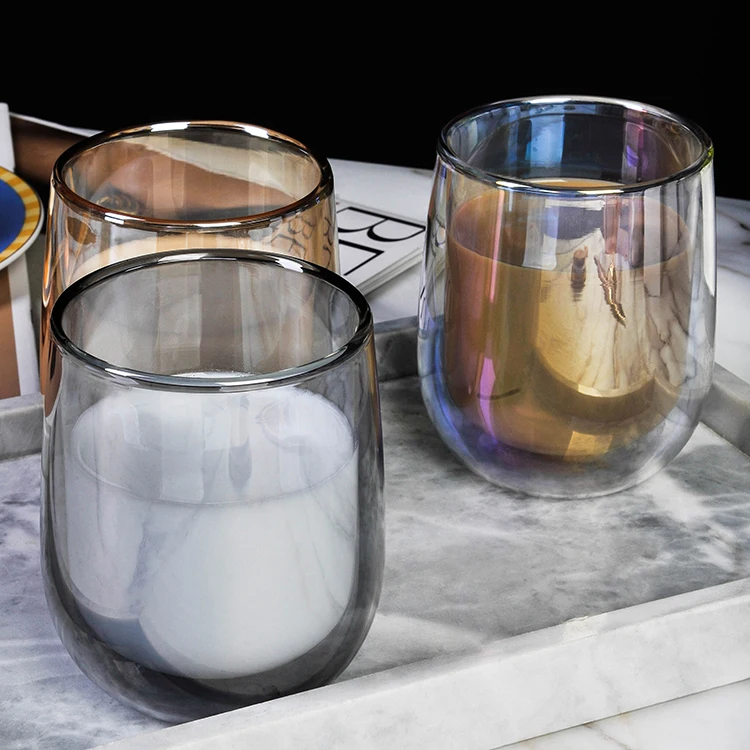 Double Walled Glass Coffee Mugs 8oz Smoked Glass Insulated Coffee Mugs  Perfect Glass Tea Cups & Latte Cups