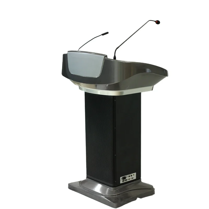 Podium with Speaker Amplifier Wireless Microphone Touch AIO PC Smart Podium