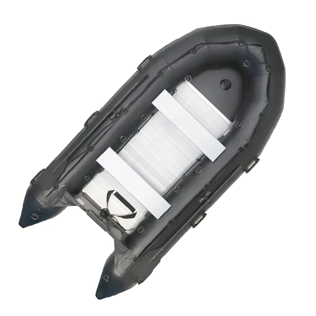 Black zodiac inflatable rowing boat for fishing with CE