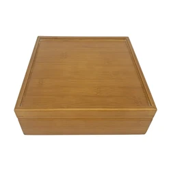 Custom Natural Bamboo Tea Box Bamboo Stash Box Bamboo Storage Box Organizer