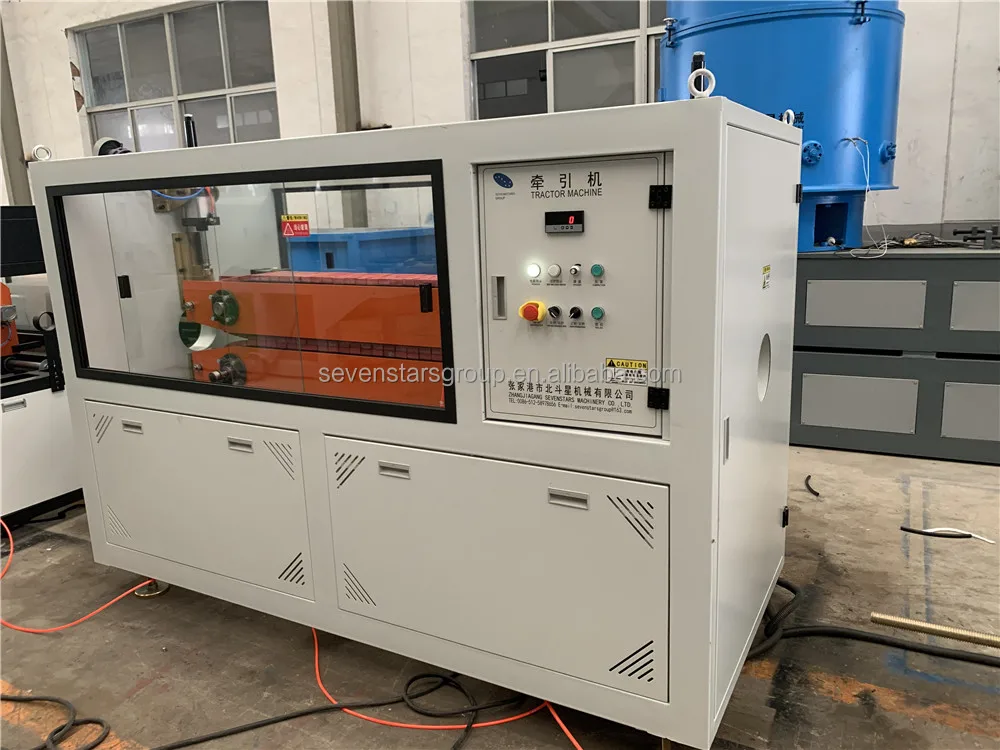 plastic pipe belt hauling off machine plastic ceiling panel tractor machine price