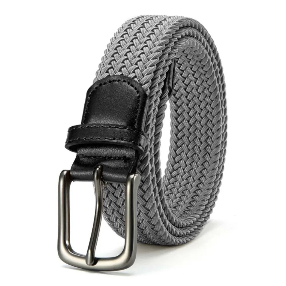 Woven Stretch Braaided Belt Wholesale High Quality Customized Elastic Stretch Waist Adjustable Wed Canvas Belts for Man Women