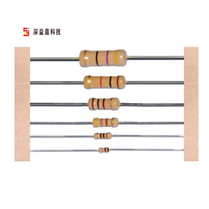 resistor carbon film 1/8W 1/4W 1/2W 1W 1R-10M, 1R-10M resistance 5%