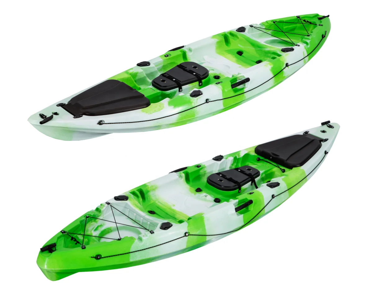 2.9m LLDPE Water Sport First Lever Plastic 1 Person Sit on Fishing Boat Kayak with backseat and frame chair