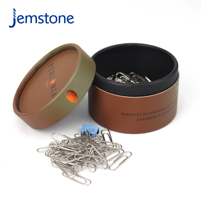 Custom Recyclable Round Kraft Boxes Packaging Cardboard Packaging Paper Clips Round Paper Tube Container