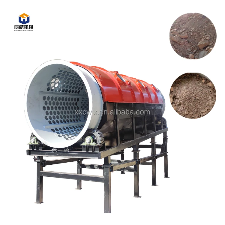 High Capacity Custom Size Mobile Rotary Drum Screen Trommel Screen Stone Sand Wood Sieve Machine