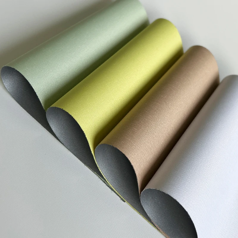 Roller blind silver backing coating blackout fabric