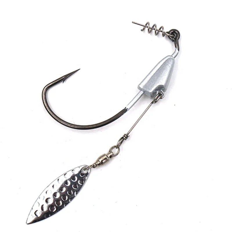 Fishing hook With lead Crank Hook Barbed Hook High Carbon Steel Lure Soft Bait Fishhook Fishing Tackle 3/0# 4/0# 5/0#