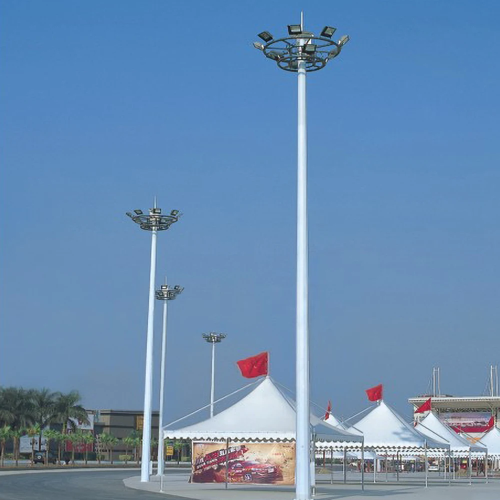 Factory priceCan be raised and lowe Q235 hot-dip galvanized 15m 18m 20m waterproof lightning protection stadium  high mast light