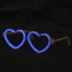 Party concert bar Neon Heart Shape glow glasses toys for christmas Plastic glow in dark light up glasses