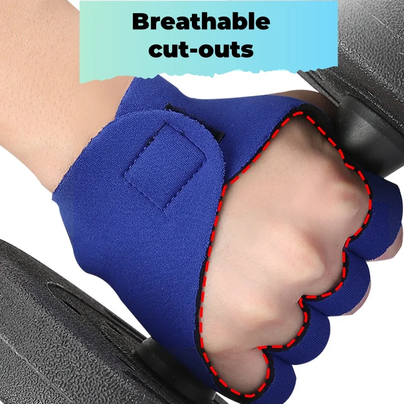 Wholesale Fitness Gymnastic Grips Hand Weight Lifting Palm Protectors Pads Breathable Non Slip Half Finger Gloves