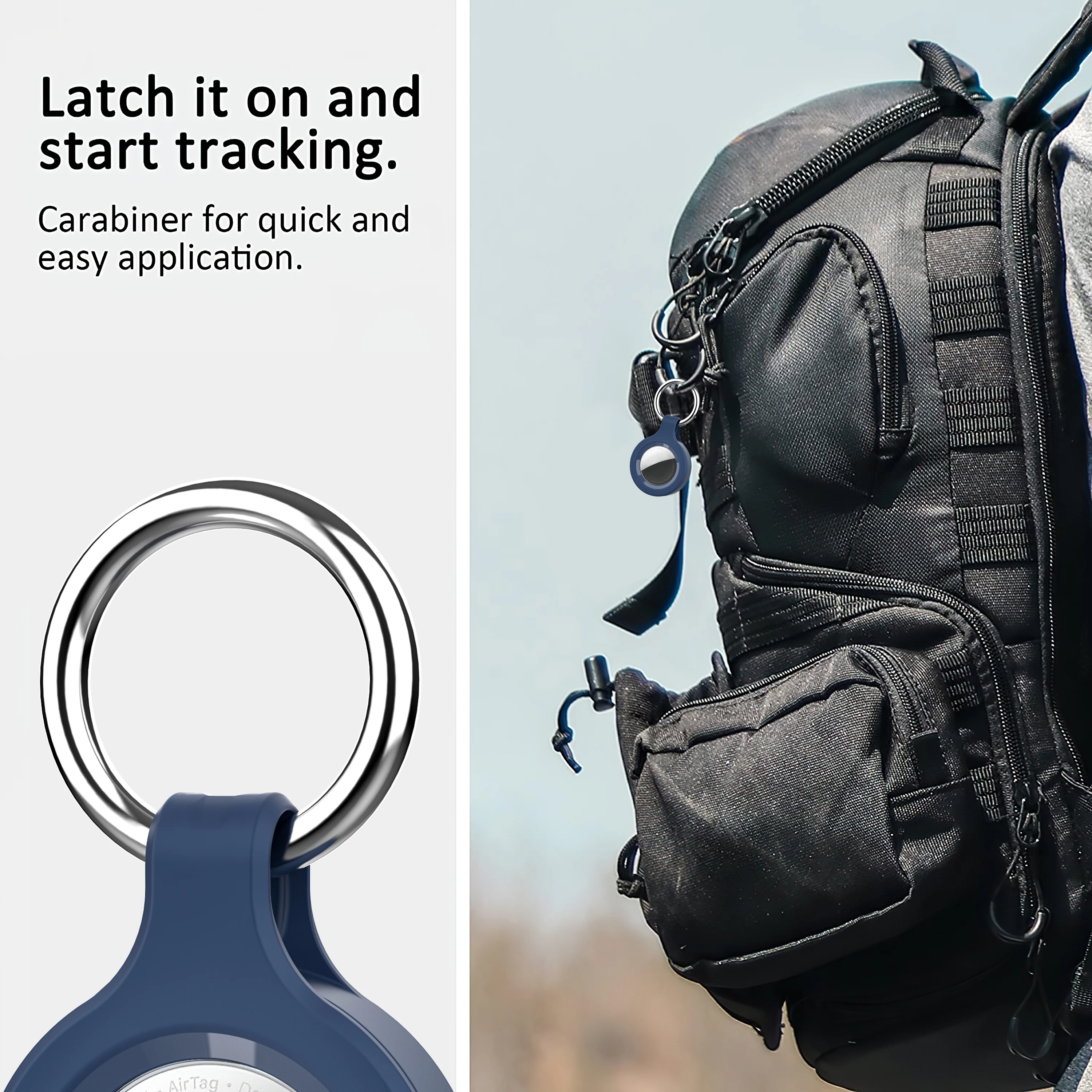 New Arrival Protective Anti-lost Tracker Locator Keychain Plastic TPU Silicone Waterproof Airtag Case for Airtags