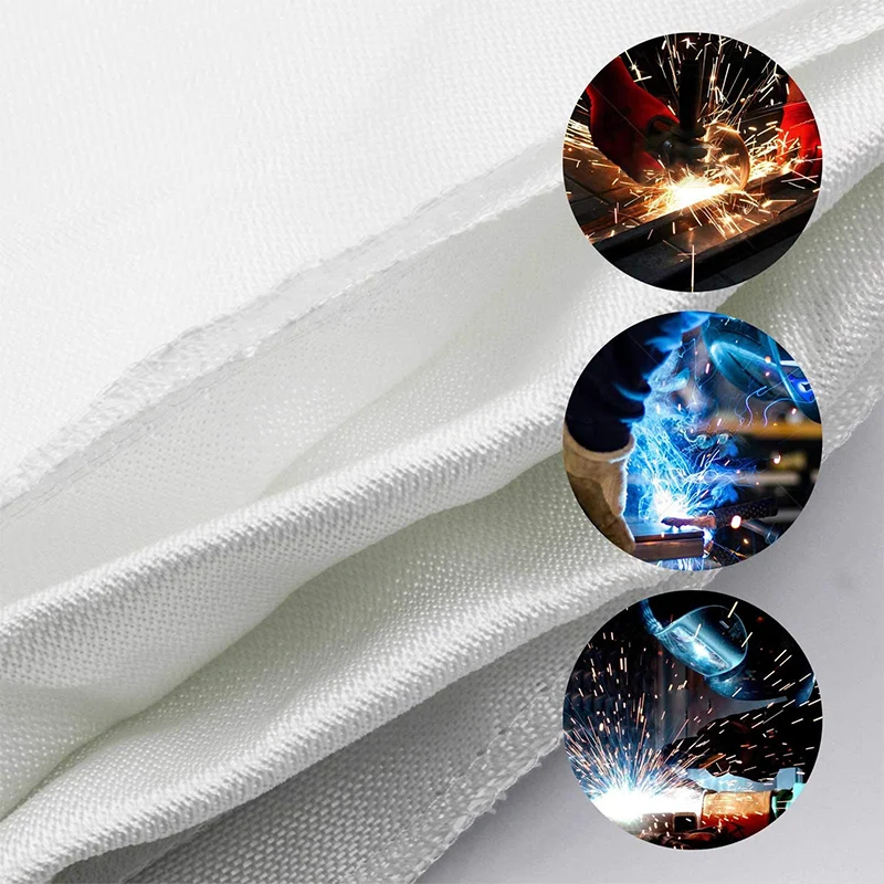 4 X 6Ft Heat Resistant Fire Protection Fiberglass Silica Fiberglass Cloth  Fire Proof Welding Blanket