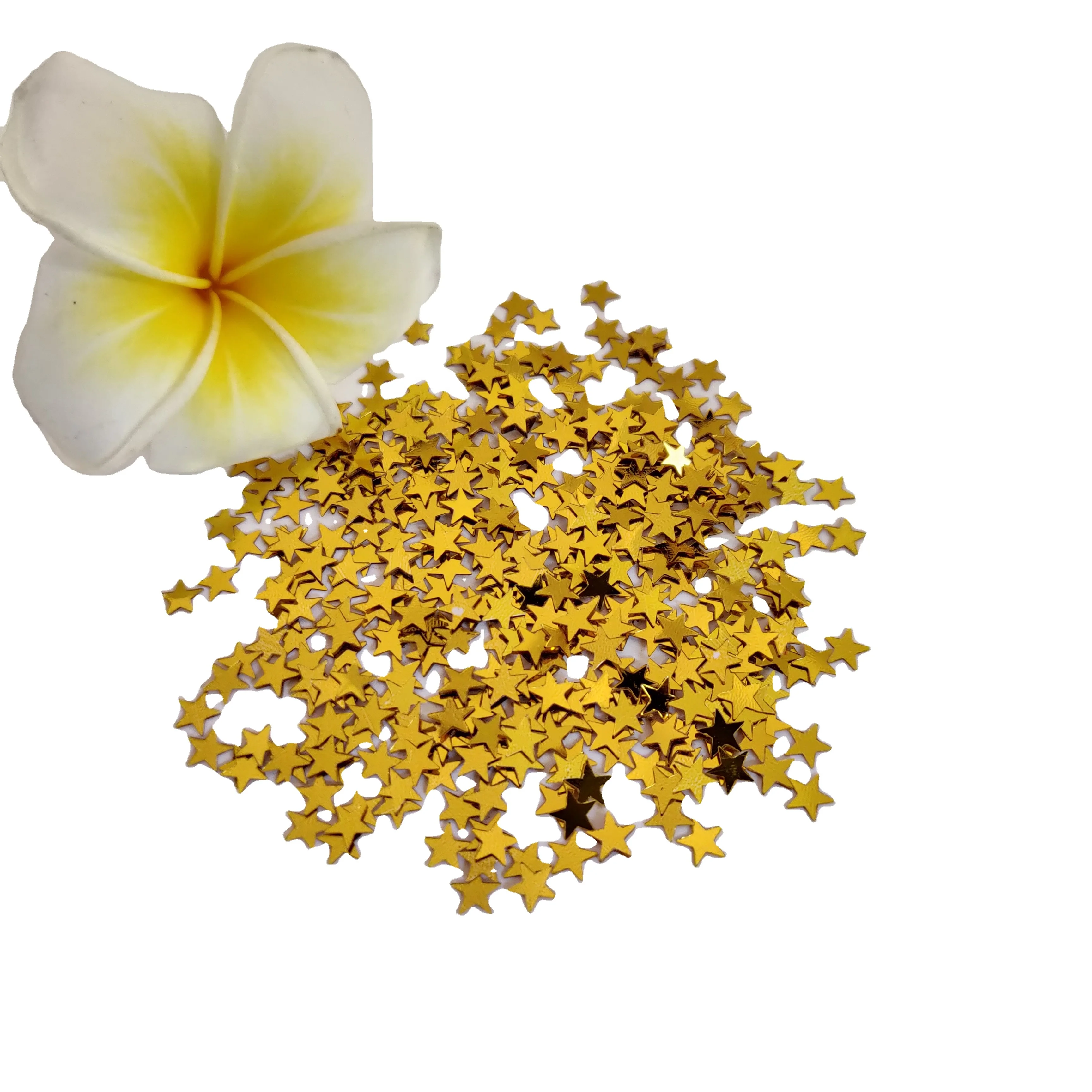 Оптовая продажа, рассыпчатые пайетки в форме звезды с блестками для украшения