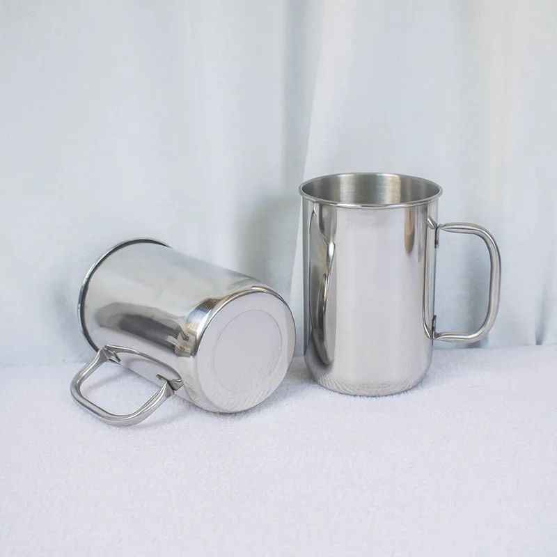 Single Wall Party Stainless Steel Disposable Beer Mug Stein Tankard 1000ML/ 1 Liter, Metal Cups For Drinking Outdoors