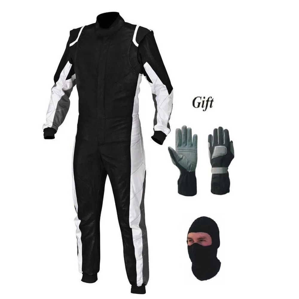
Best Quality Black and white Car Racing Suit driver suit sports car racing suit 